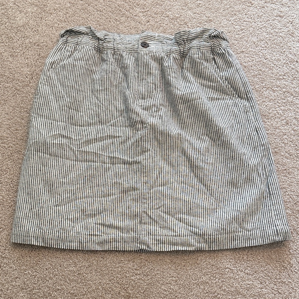 NWT Casual Striped Mini Skirt - Gray/White